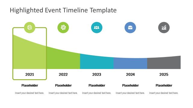Highlighted Event Timeline PowerPoint Template