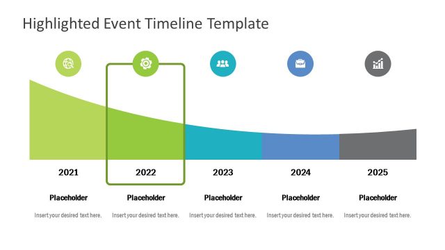 Events Timeline Highlighting Frame PowerPoint