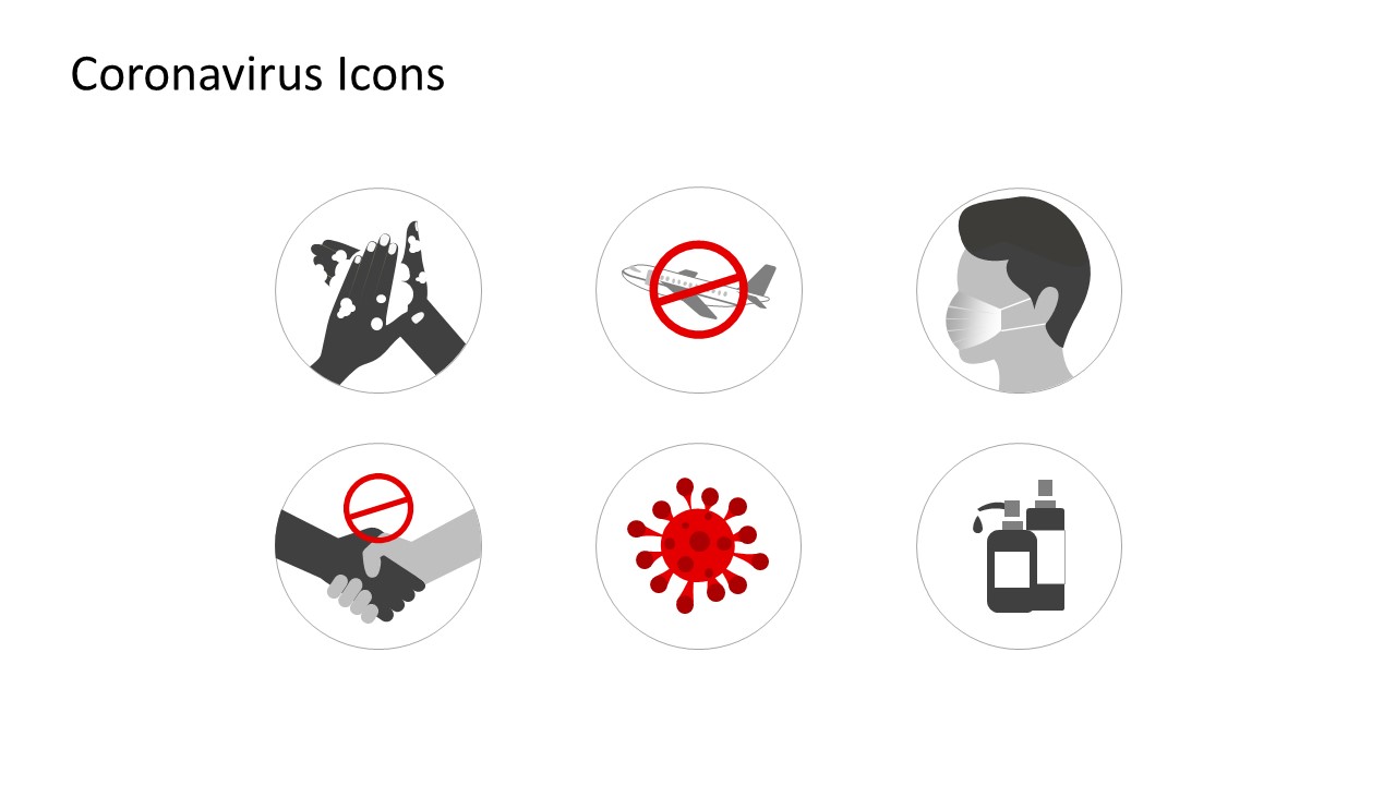 Coronavirus Awareness Icons for Prevention