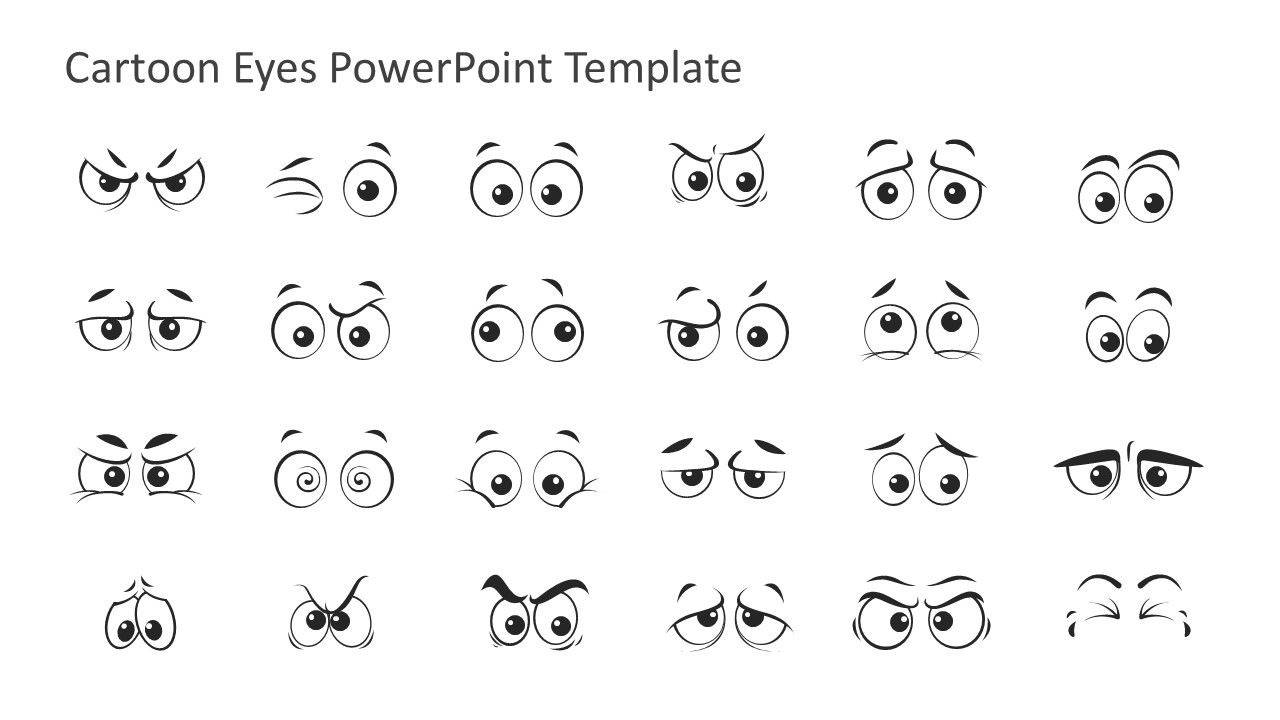 Cartoon Eyes PowerPoint Template - SlideModel