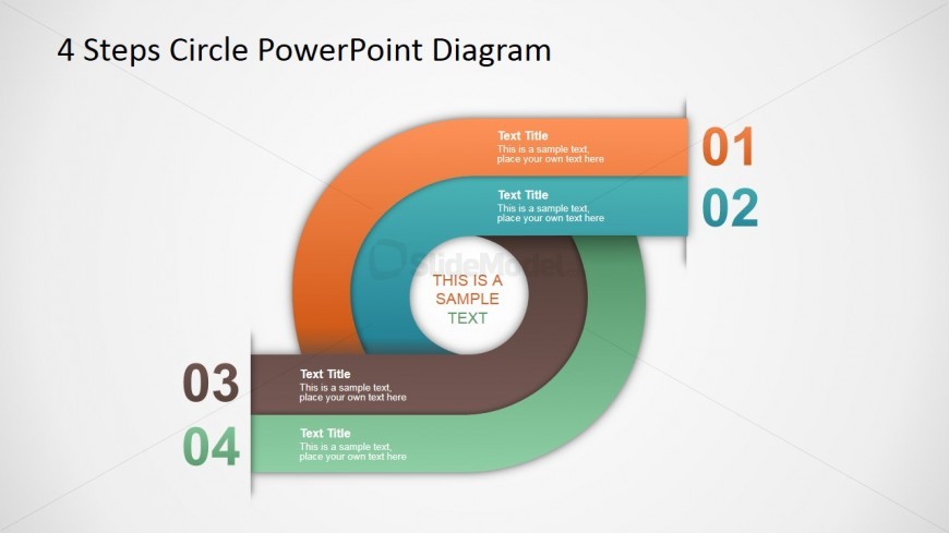 PowerPoint Circular Diagram with Four Steps