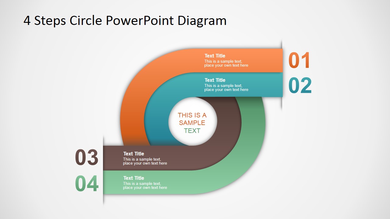PowerPoint Circular Diagram with Four Steps