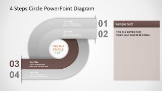 PowerPoint Circular Diagram 4 Steps