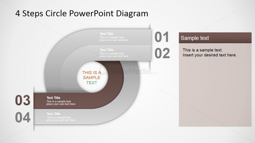 PowerPoint Circular Diagram 4 Steps