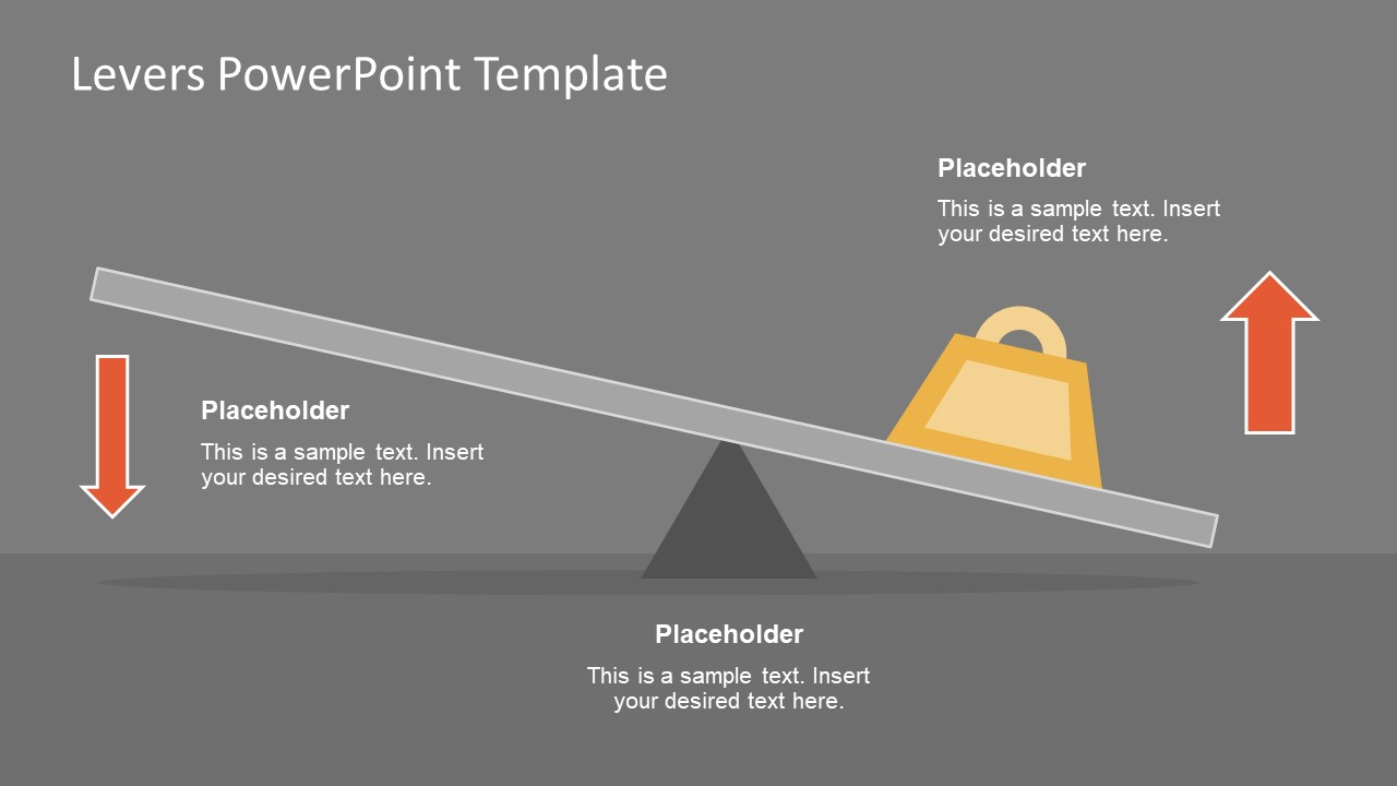 Editable Diagram of Levers PowerPoint
