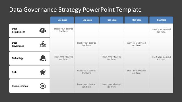 Strategy Diagram for Data Governance Slide