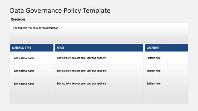 PowerPoint Data Governance Policy Template