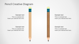 Vertical Pencil Shape for Presentations