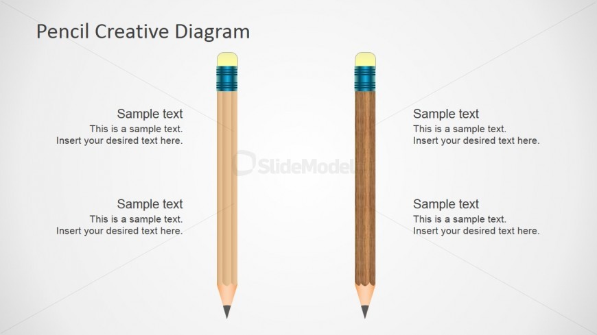 Vertical Pencil Shape for Presentations