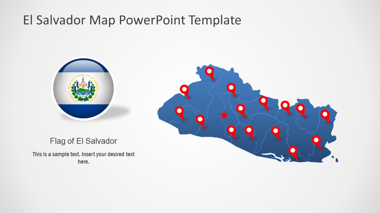 Map and Flag of El Salvador 
