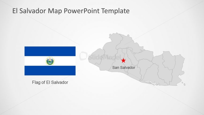 Editable Map Presentation of El Salvador 