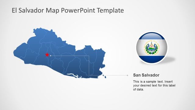 El Salvador Editable Map PowerPoint