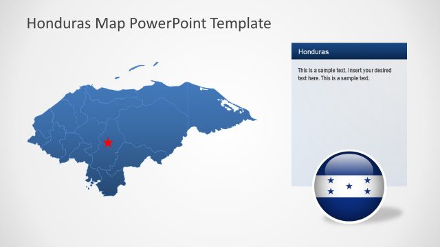 Editable Map of Honduras PPT
