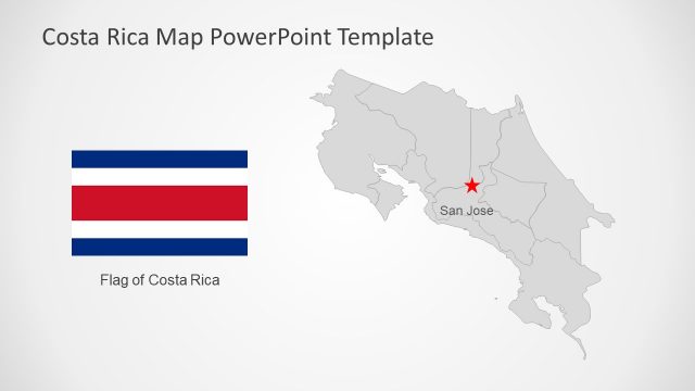 Flag and Map PowerPoint for Costa Rica