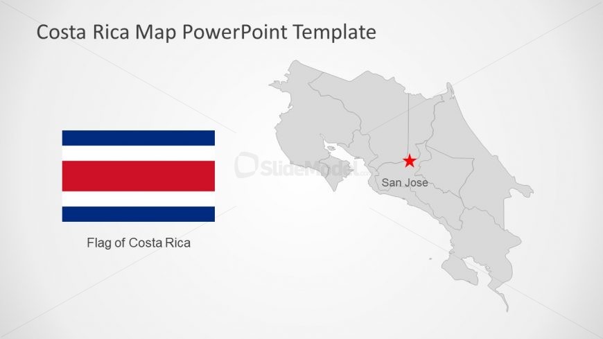 Central America Costa Rica Map 