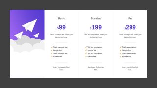 PPT Price Plans Layouts 