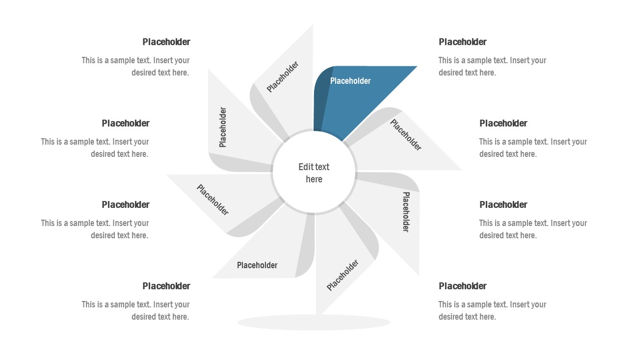 8Item Flywheel Diagram Template for PowerPoint SlideModel