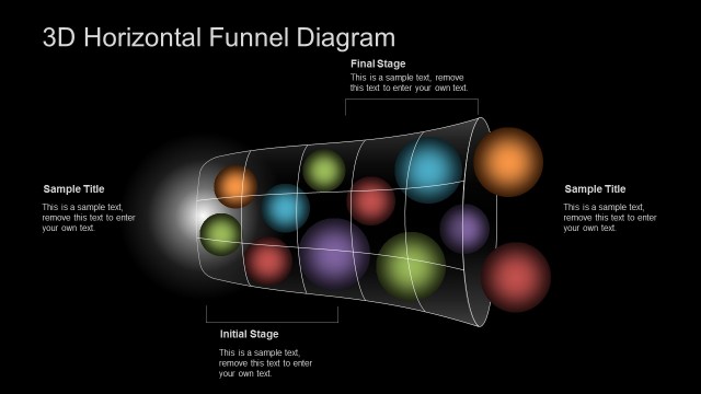 3D Horizontal Funnel for PowerPoint