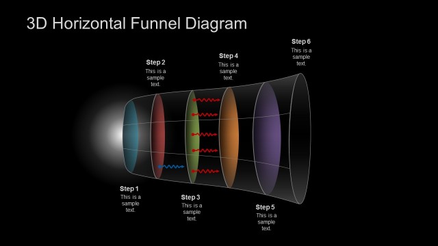 3D Sales Funnel Diagram for PowerPoint