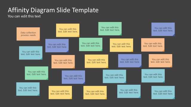Affinity Diagram PPT Template – Dark Background