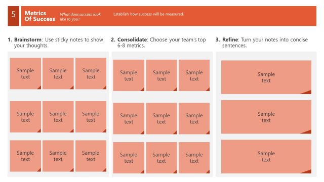 Metrics of Success Red Theme Slide