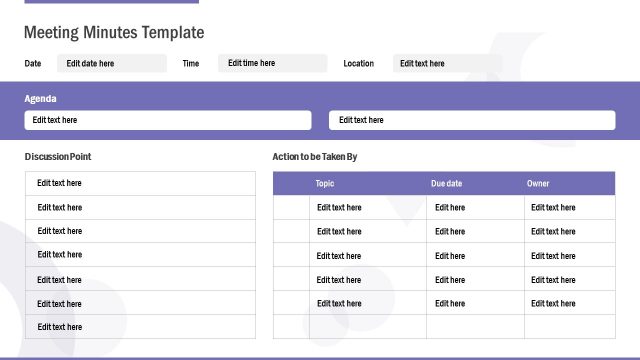 Meeting Minutes PowerPoint Template