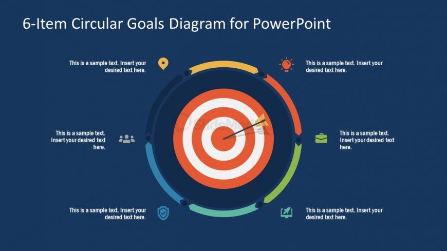 PowerPoint Step 5 Circular Goals Slide