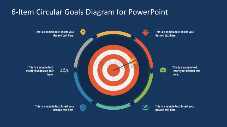 PowerPoint Step 6 Circular Goals Slide