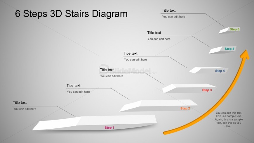 3D Stairs Diagram PowerPoint Business Templates