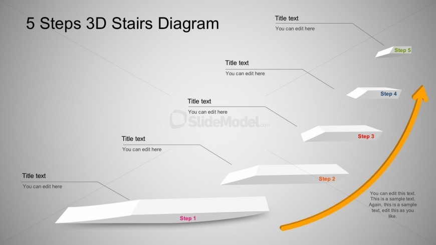 Process Steps Diagram With 3D PowerPoint Effects
