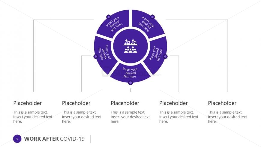 COVID-19 Pandemic 5 Steps Diagram 