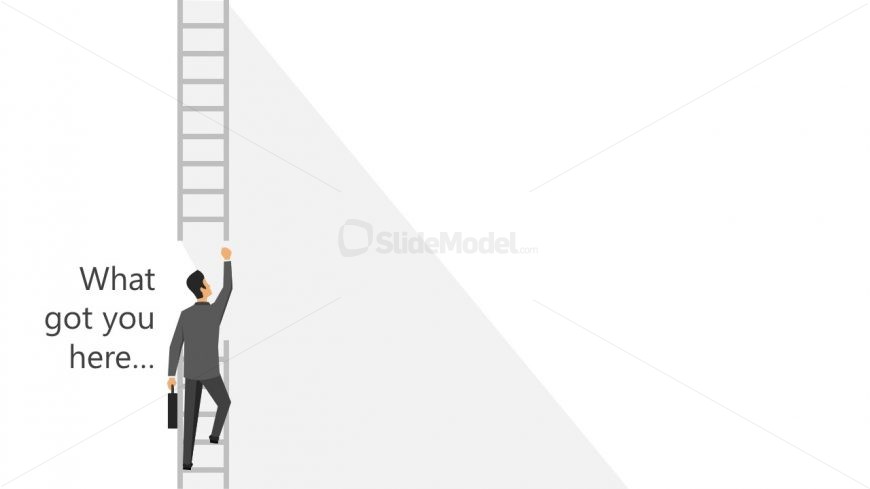 Presentation of Man Climbing the Ladder