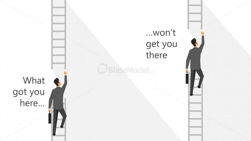 Two Ladders User Climbing PPT