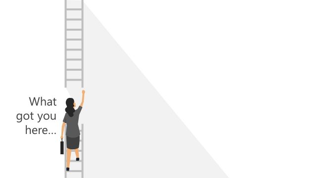 Woman Climbing the Ladder Template