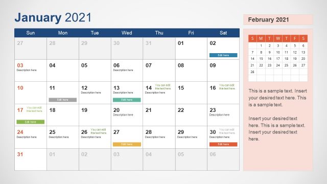 2021 Calendar PowerPoint Template