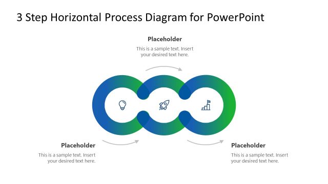 Horizontal Circles Process PowerPoint Diagram