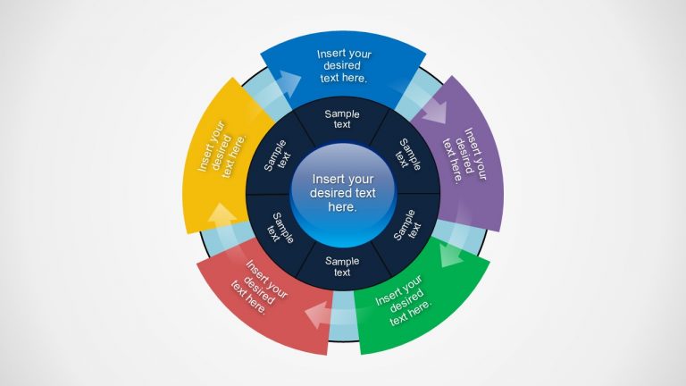 5 Steps 6 Segment Inner Circle PowerPoint - SlideModel