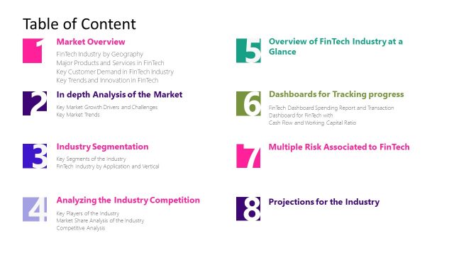 Fintech Industry Agenda Slide