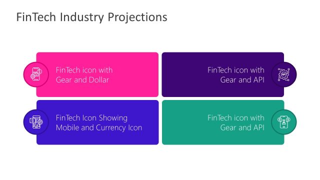 4 Steps FinTech Industry Projections PowerPoint