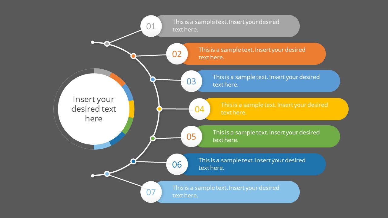 Table of Content 7 Items Circular PowerPoint Template