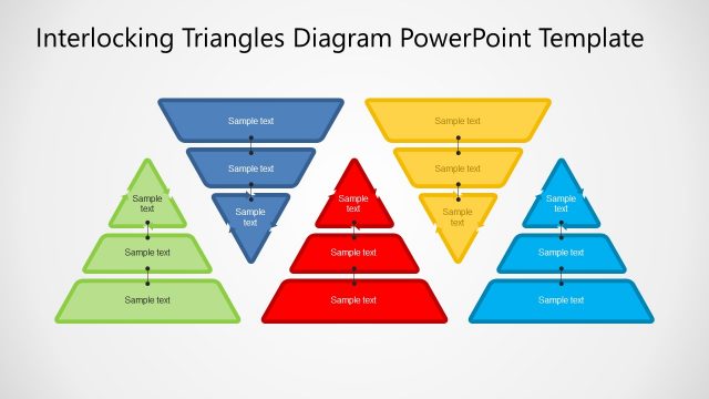 Interlocking Pyramids PowerPoint Diagrams