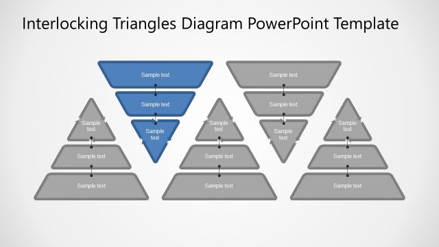 Blue Triangle Interlocking Diagram Template
