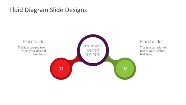 Fluid Diagram 2 Steps Design PowerPoint