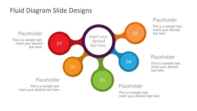 Fluid Diagram 5 Steps Design PowerPoint