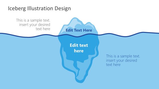 Iceberg and Sea Illustration Template