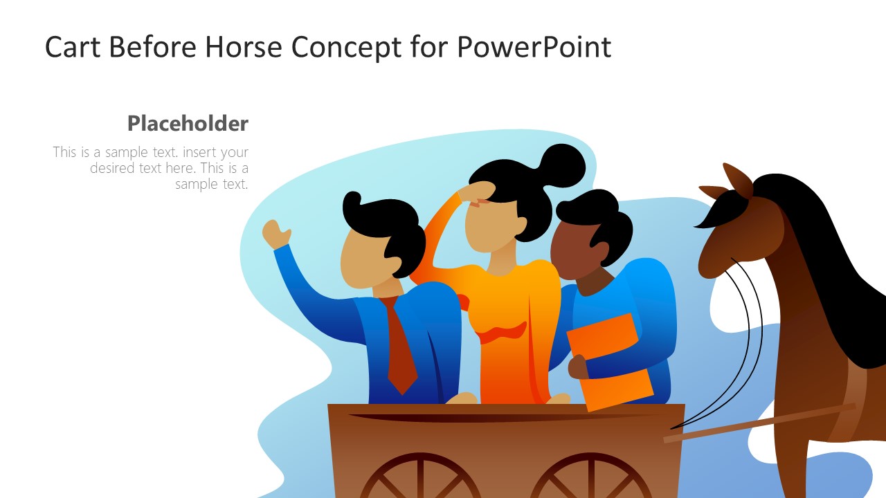 PowerPoint Visual Representation of Horse and Cart