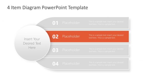 4 Item Horizontal Diagram Template - SlideModel