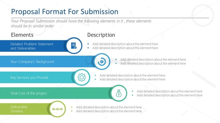 5 Steps Proposal Format Slide