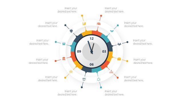 Time Infographic Illustration for PowerPoint