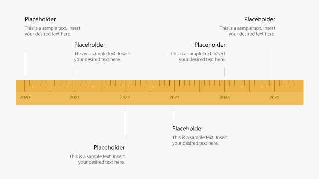 Presentation of Ruler Shape Timeline Diagram